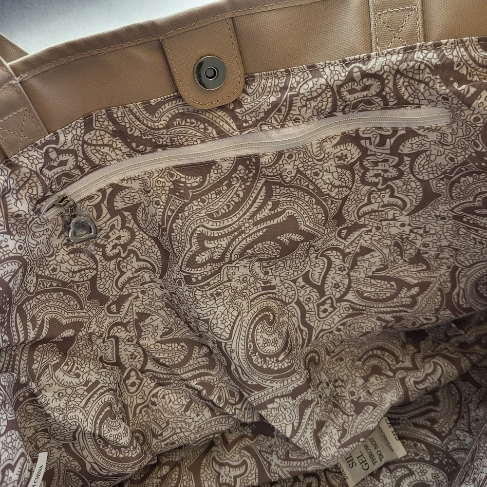 Bella Russo Tote Bag Purse NWOT Beige 13